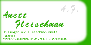 anett fleischman business card